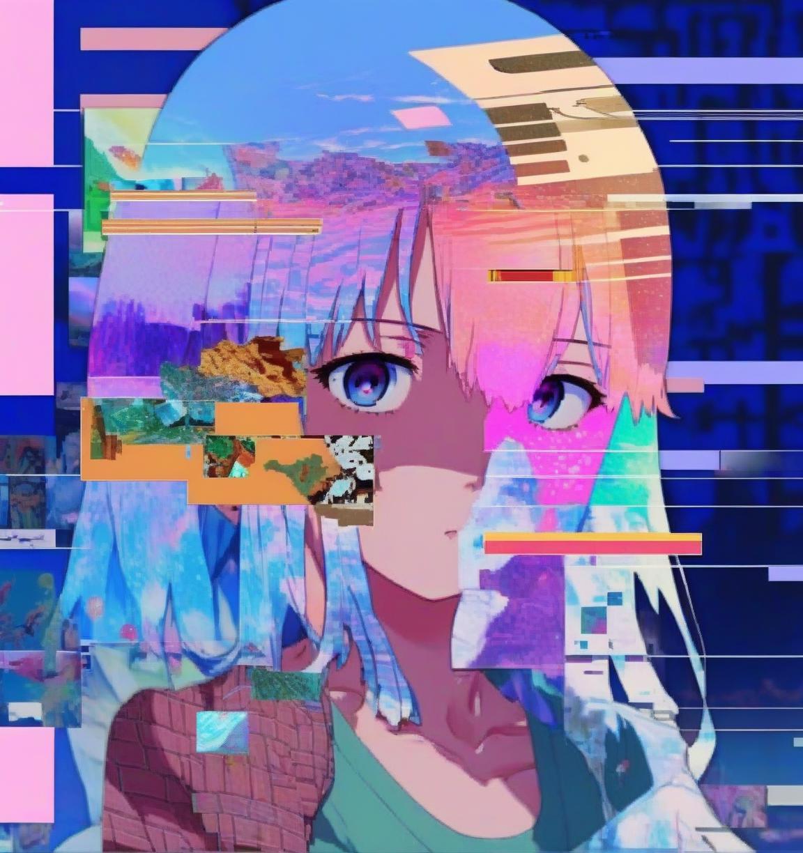 Girl, glitch, interference, anime, HD wallpaper | Peakpx